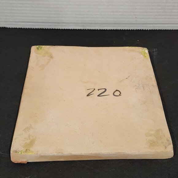 Vintage Kitchen Clay Tile Hand Painted with Steaming Cooking Pot Grazed 8.25" - Picture 5 of 6